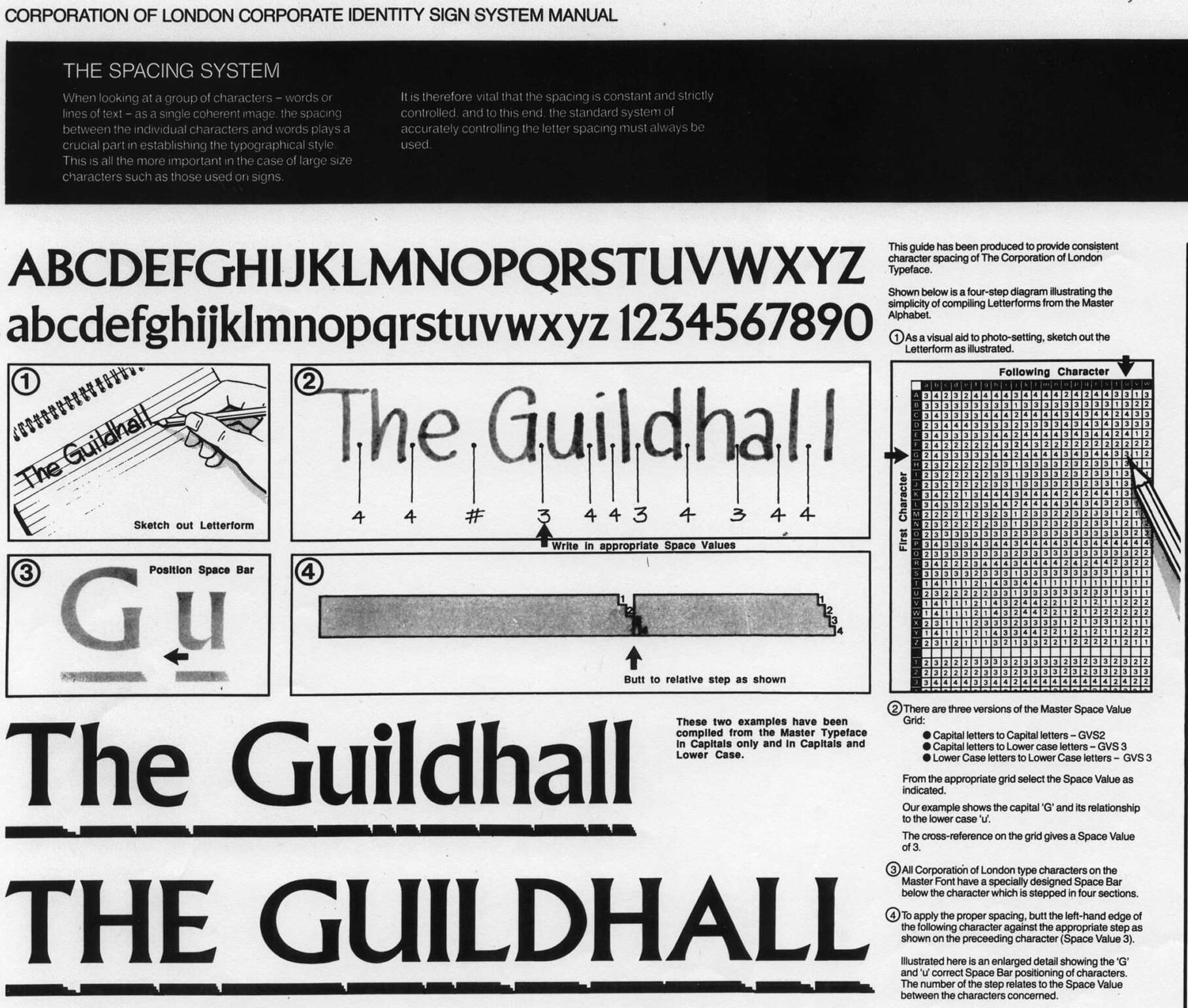 Spacing page from the identity manual