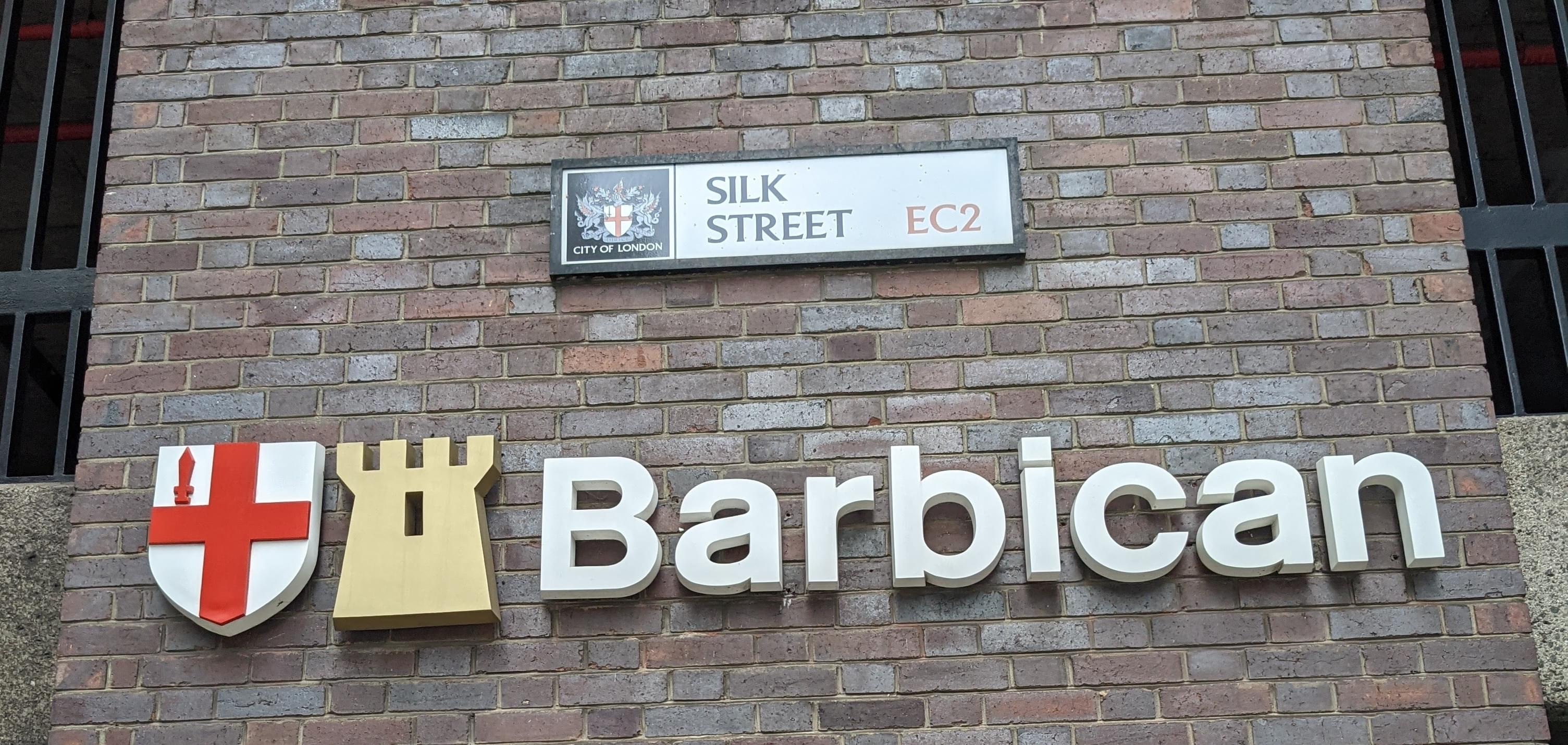 Street sign near the Barbican